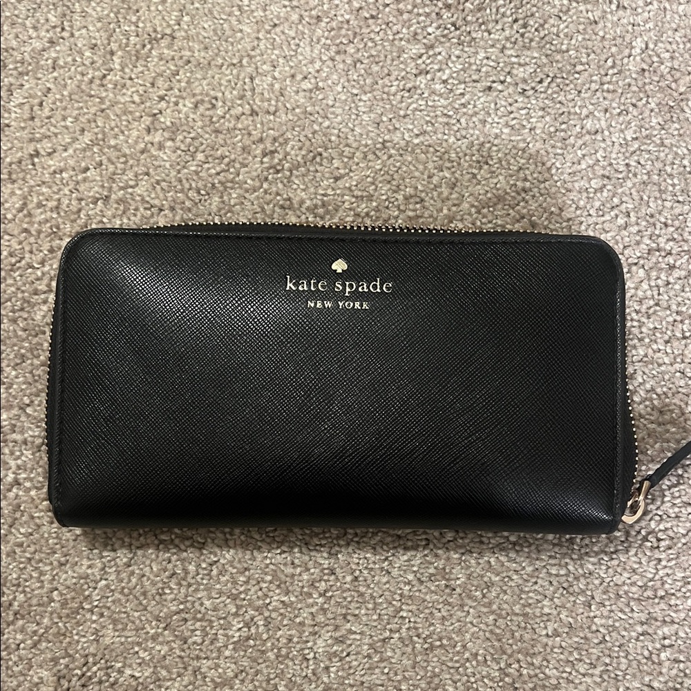 Kate Spade Black Zip Wallet